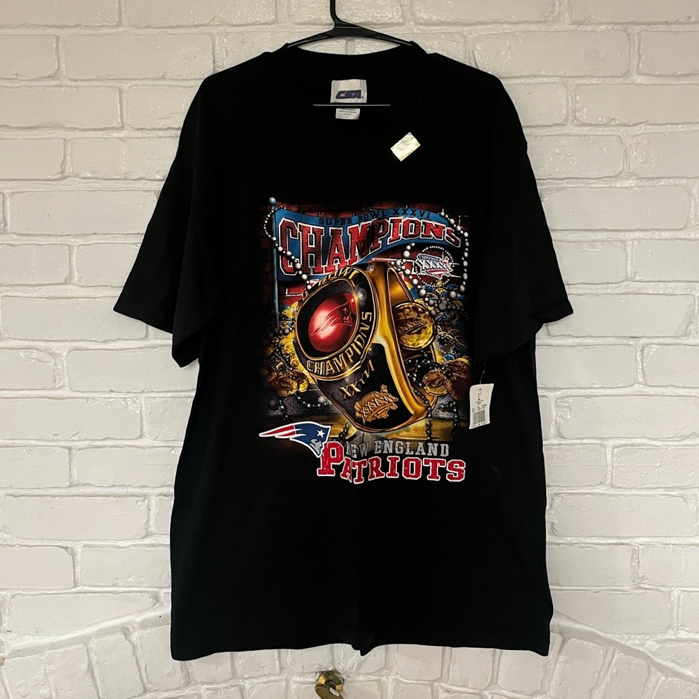 Vintage New England patriots Super Bowl xxxvi champions shirt new with tags